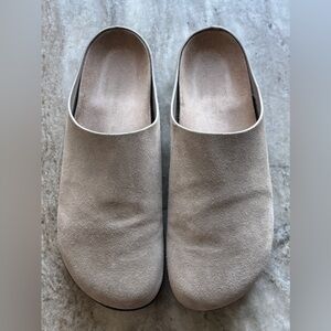 COMMON PROJECTS SUEDE CLOGS MULES TAUPE  Sz 45 / 12 Tan Beige Sand Natural